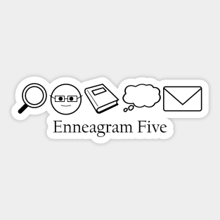 Enneagram 5 T-Shirt | Enneagram Type 5 | Investigator | Cerebral | Enneagram Gifts | Unisex - Men & Women's Tee Sticker
